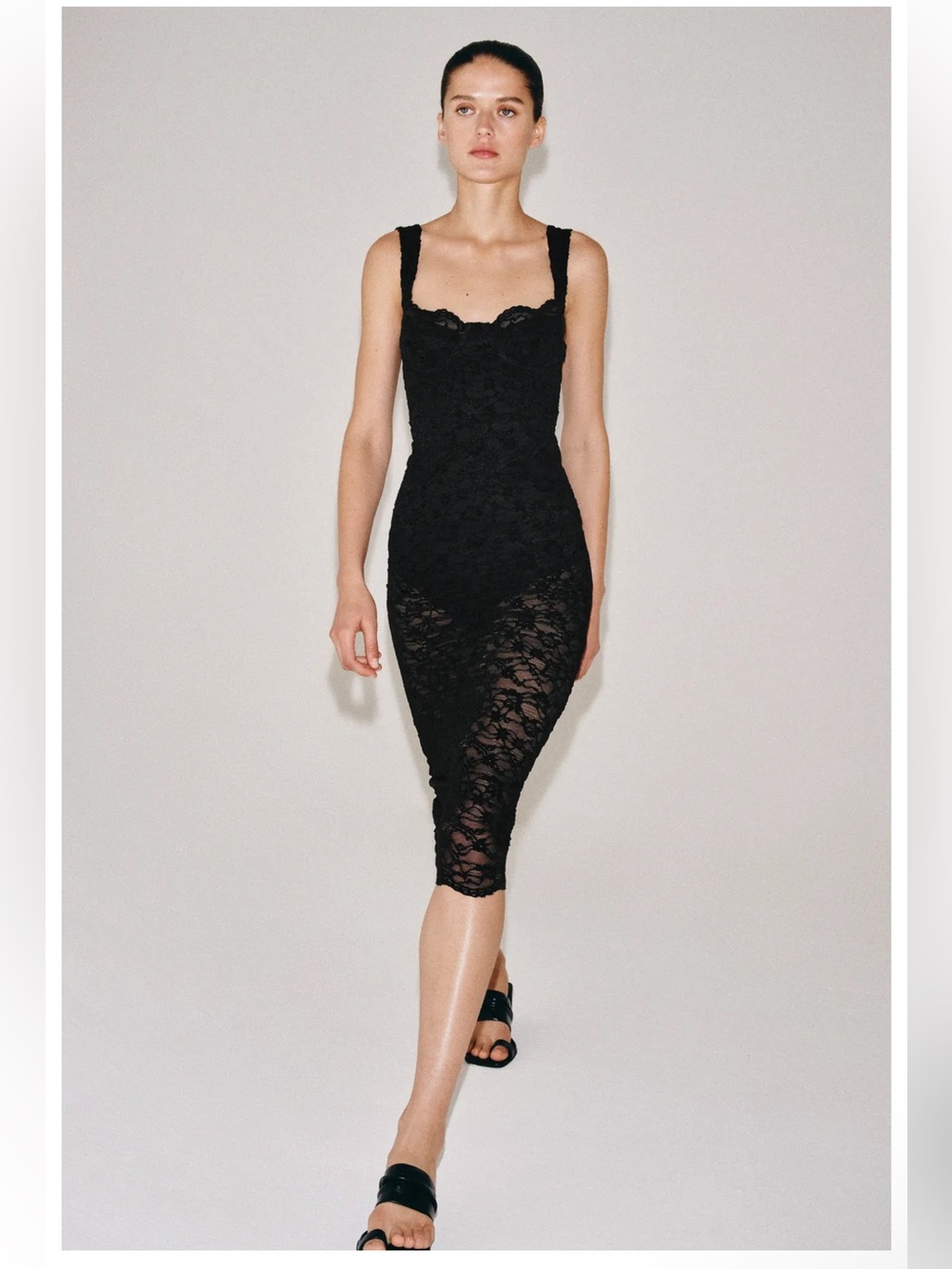 Zara lace midi dress